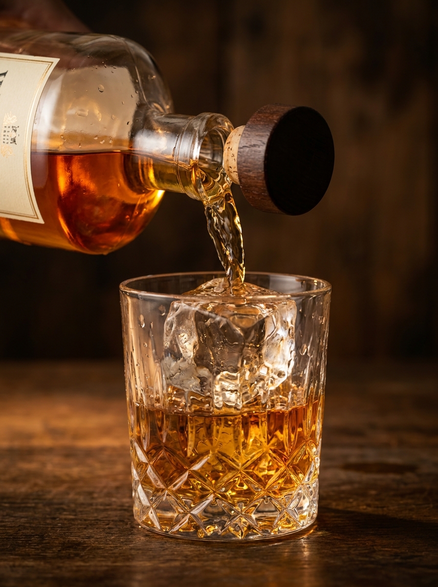 Whiskey Pour Over Ice Cube