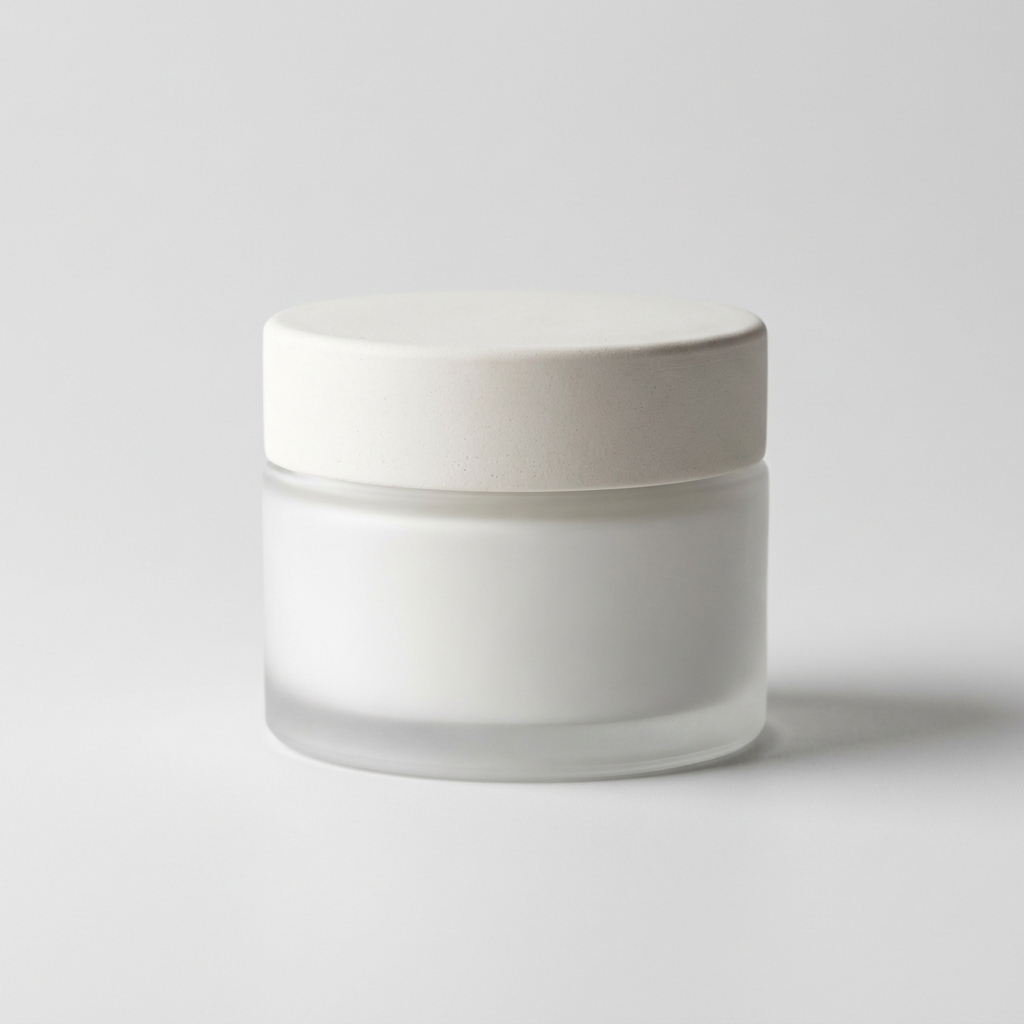 Minimalist Frosted Cream Jar