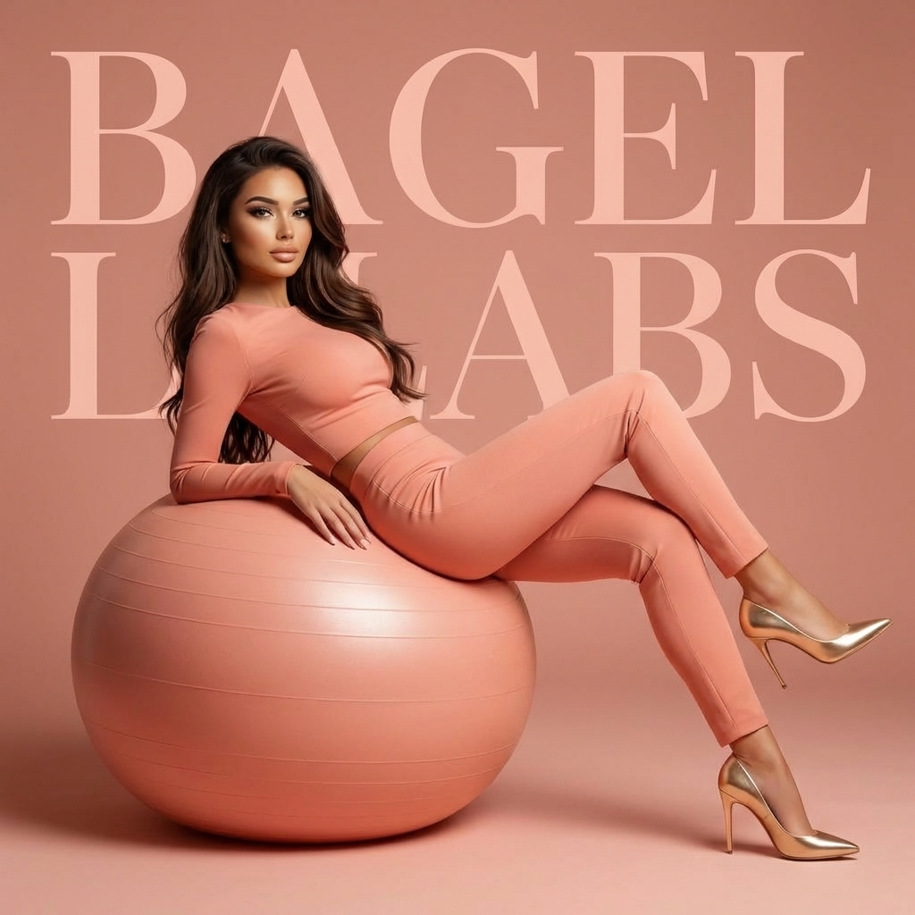 Elegant Woman on Fitness Ball