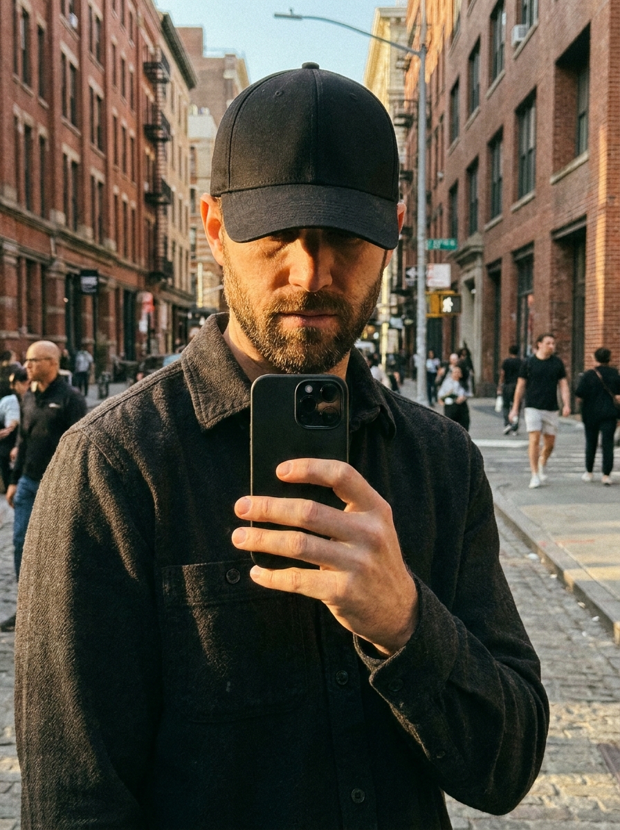 Cap Shadow Faceless Selfie AI Photoshoot