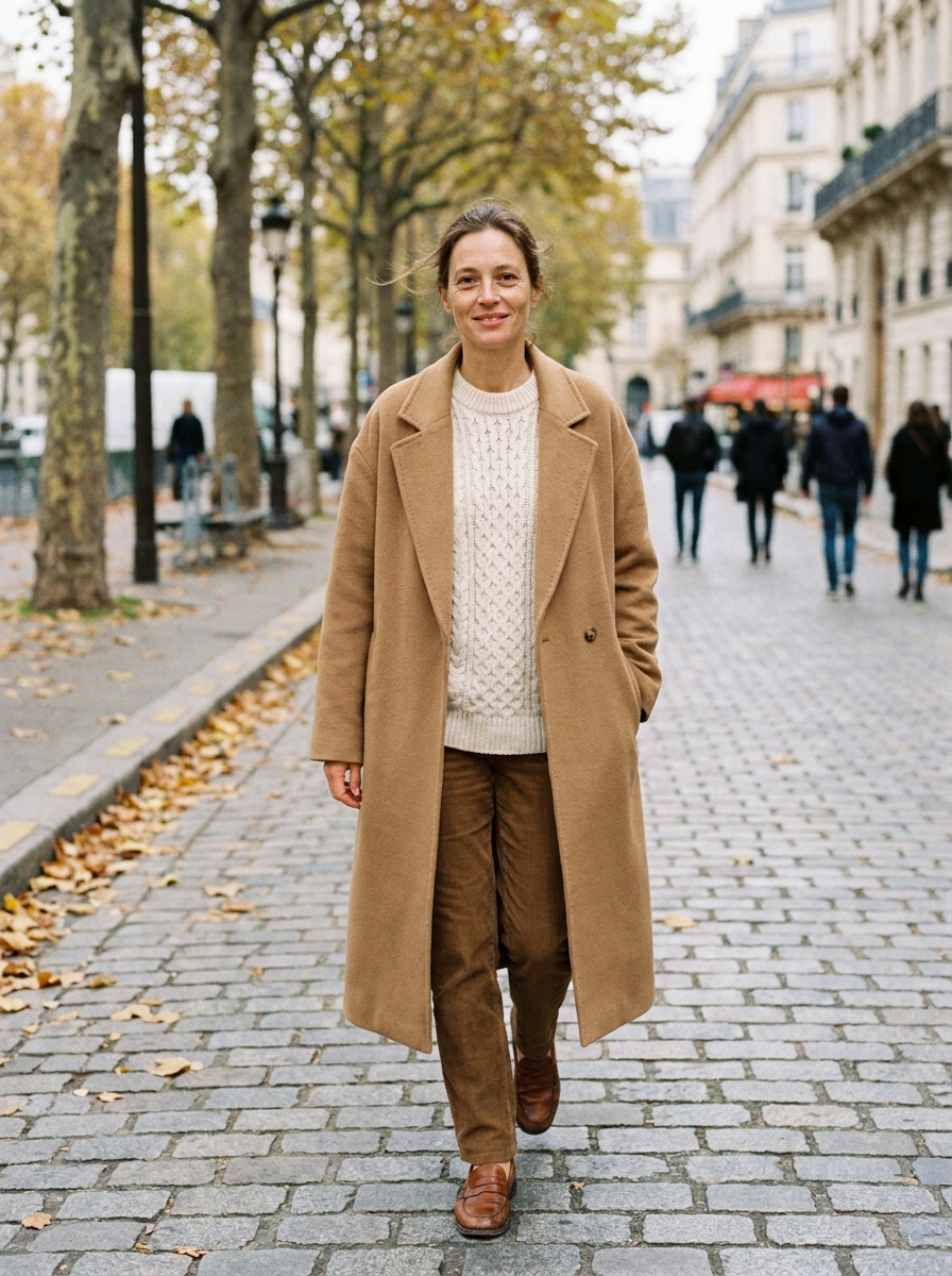 Autumn in Paris On-Model AI Product Photo