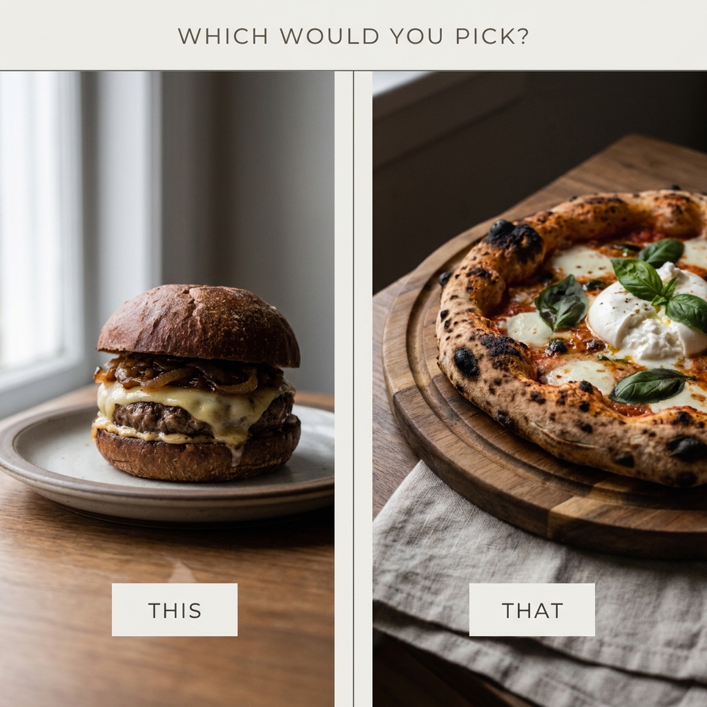 This or That Poll AI Food Photo