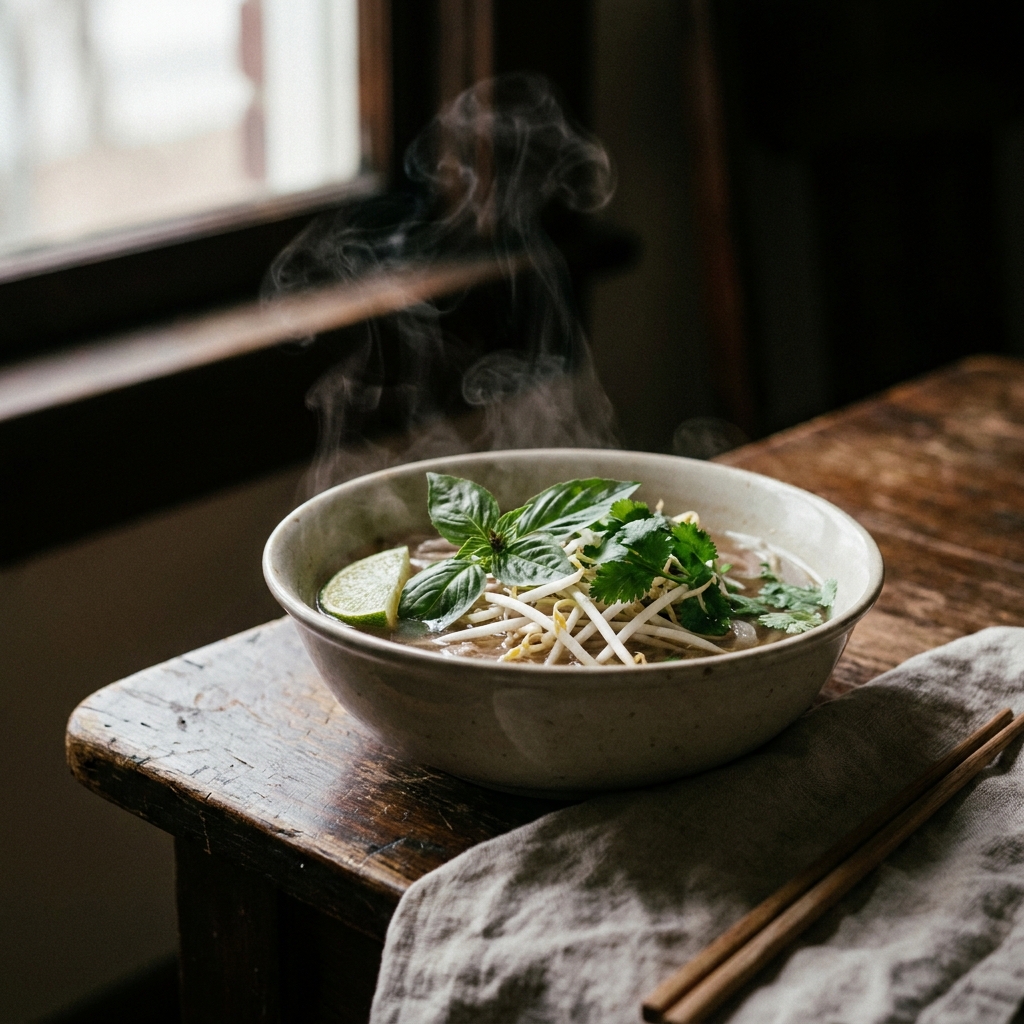 Steam & Freshness AI Food Photo