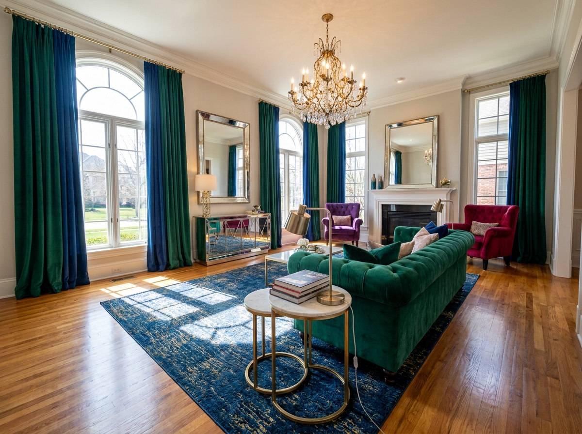 Luxury Glam Virtual Staging AI Property Photo