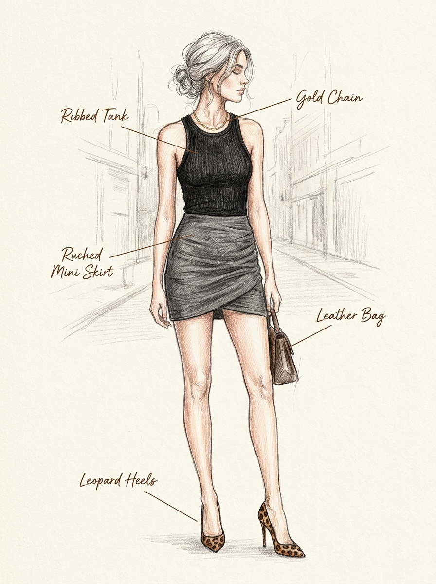 Colored-Pencil Fashion Sketch AI Photoshoot