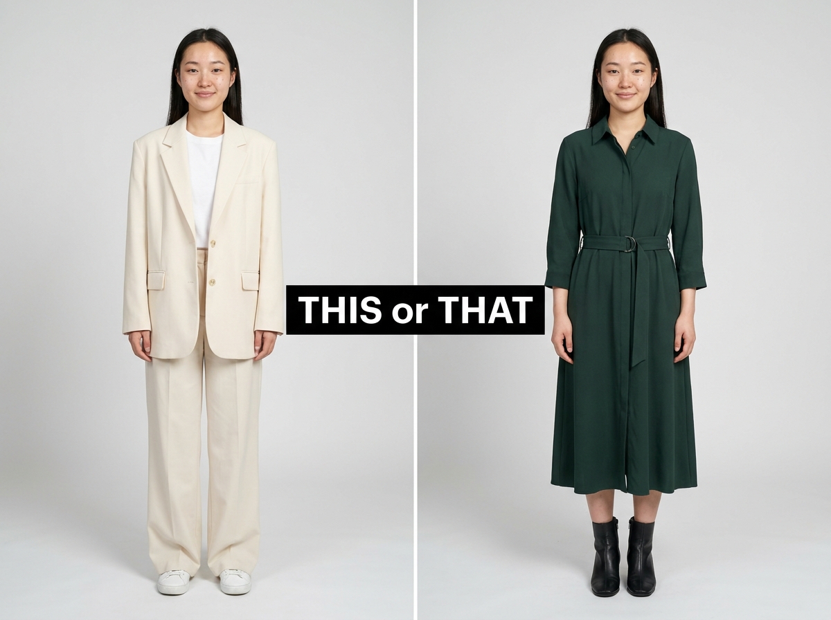 This or That Outfit Poll AI Photoshoot