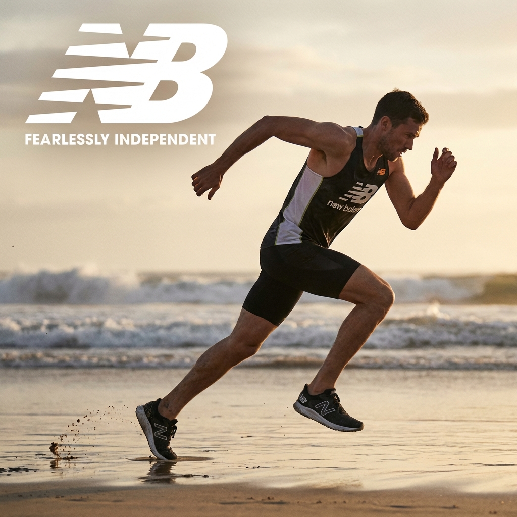 Runner Sprinting on Beach