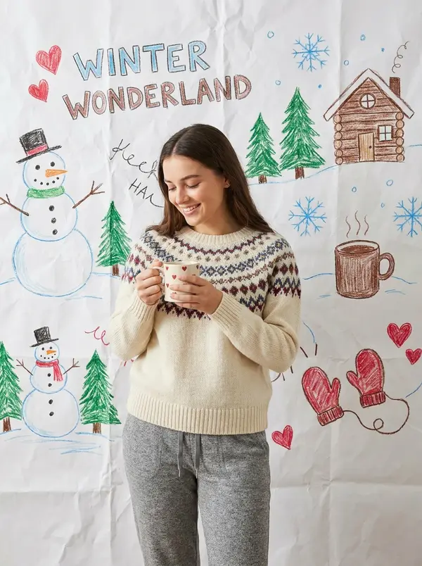 Winter Wonderland Doodle AI Photoshoot