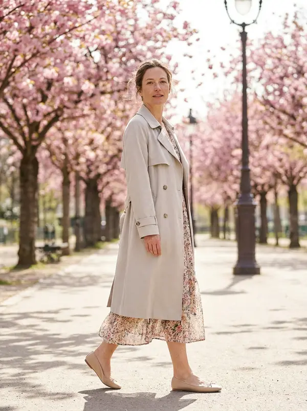 Spring in Paris On-Model AI Product Photo