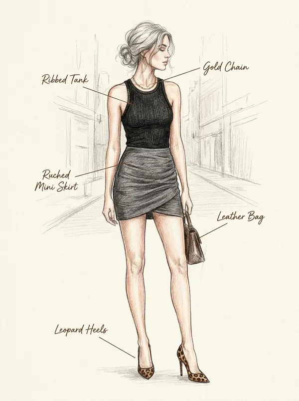 Colored-Pencil Fashion Sketch AI Photoshoot